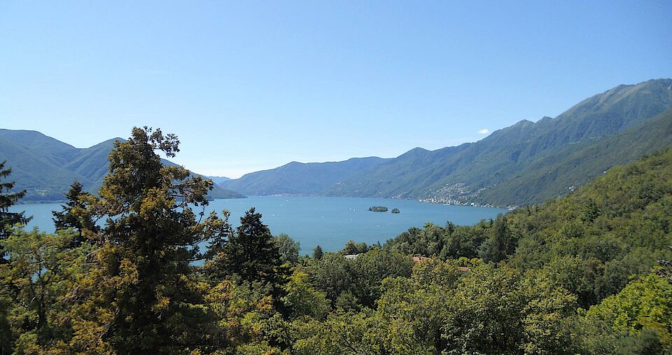 View at Lago Maggiore from Monte Verità